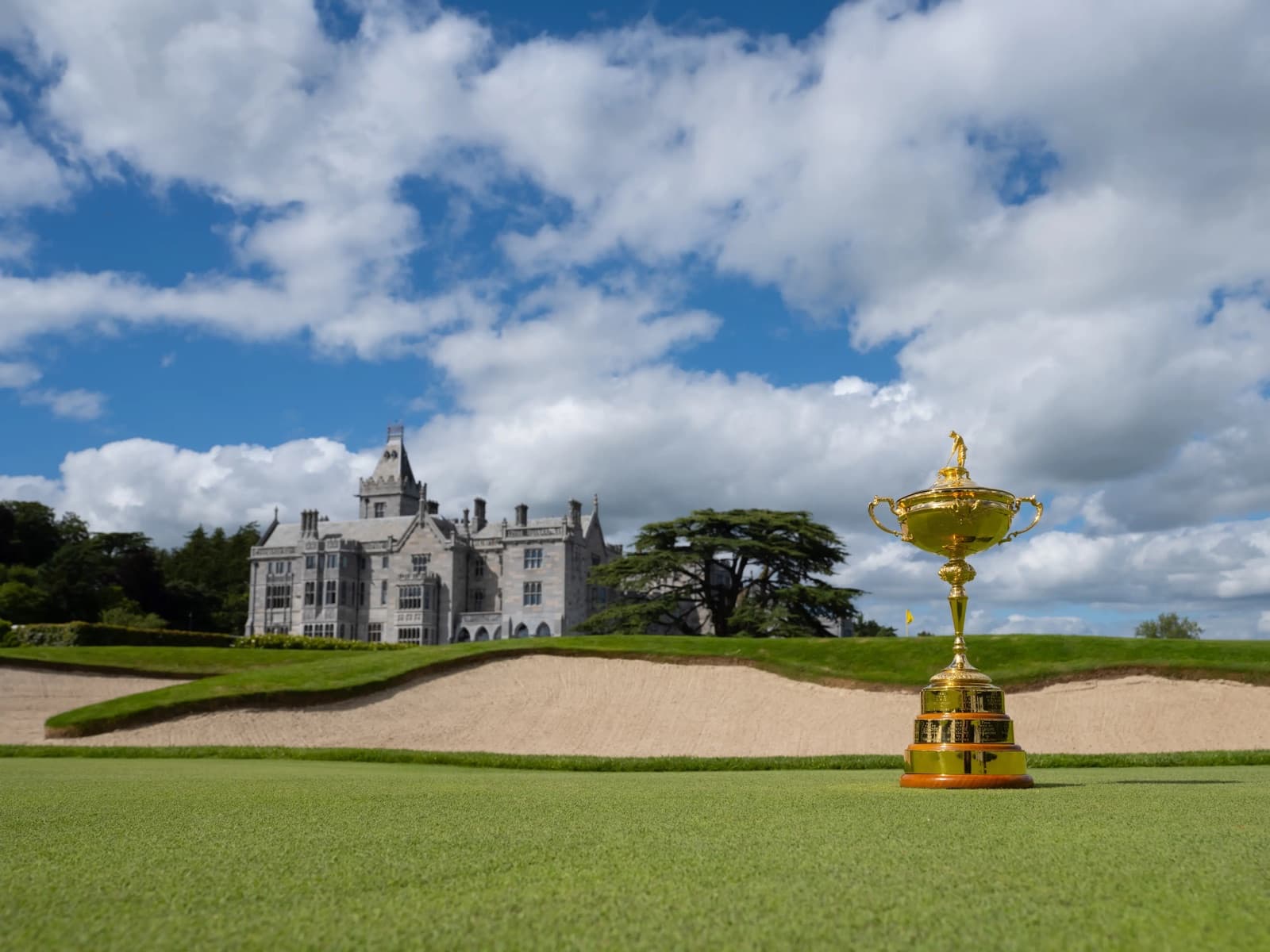 The Ryder Cup trophy at the host clubhouse